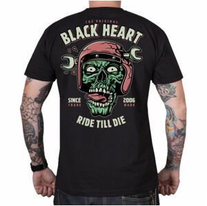 tričko pánske BLACK HEART - RIDE TILL DIE - BLACK - 10185