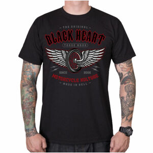 tričko pánske BLACK HEART - MOTORCYCLE - BLACK - 10224