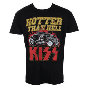 Tričko metal HYBRIS Kiss Hotter Than Hell Čierna S