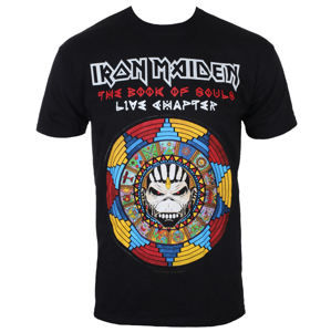 Tričko metal ROCK OFF Iron Maiden BOS Live Čierna XL