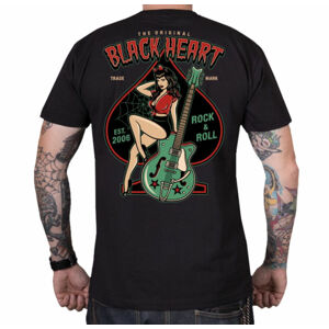 tričko pánske BLACK HEART - EMA - BLACK - 10317