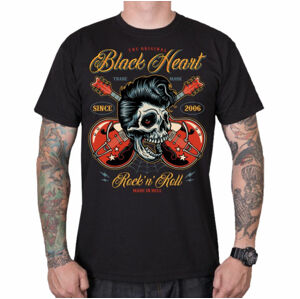 tričko pánske BLACK HEART - ROCK N ROL L KING - BLACK - 10320