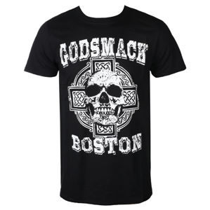 Tričko metal ROCK OFF Godsmack Boston Skull Čierna XXL