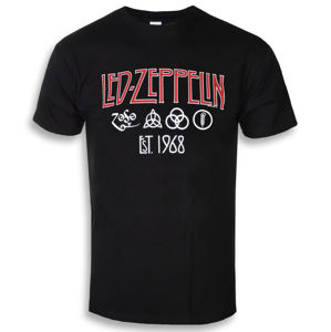 Tričko metal NNM Led Zeppelin Symbols Est 68 Black Čierna