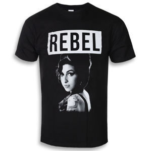 Tričko metal ROCK OFF Amy Winehouse Rebel Čierna XXL
