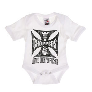body detské WEST COAST CHOPPERS - ONESIE LITTLE CHOPPERFUCKER BABY CREEPER - White - WCCRP002WT