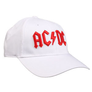 šiltovka AC/DC - Red Logo White - ROCK OFF - ACDCCAP02W
