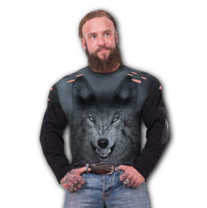 tričko SPIRAL SHADOW WOLF Čierna