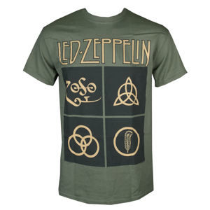 Tričko metal NNM Led Zeppelin GOLD SYMBOLS & BLACK SQUARES Čierna