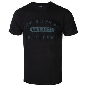 Tričko metal ROCK OFF Def Leppard Collegiate Logo Čierna