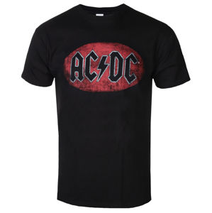 Tričko metal ROCK OFF AC-DC Oval Logo Vintage Čierna