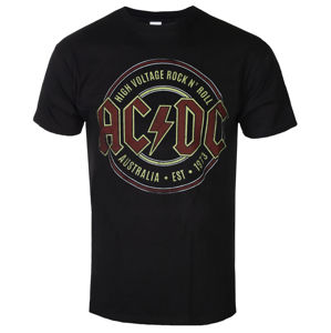 Tričko metal ROCK OFF AC-DC Est. 1973 Čierna