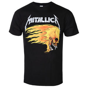 Tričko metal NNM Metallica Flaming Skull Tour 94 Black Čierna L