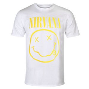Tričko metal ROCK OFF Nirvana Yellow Smiley Čierna L