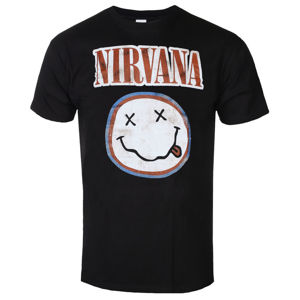 Tričko metal ROCK OFF Nirvana Distressed Logo Čierna M