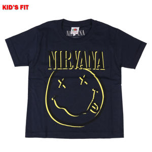 Tričko metal ROCK OFF Nirvana Inverse Smiley Čierna 9-11