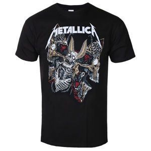 Tričko metal ROCK OFF Metallica Skull Moth Čierna XXL