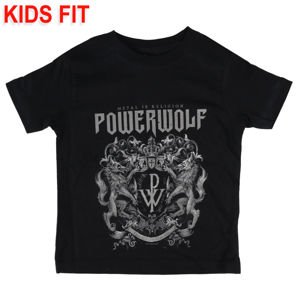 Tričko metal Metal-Kids Powerwolf Crest Čierna 104