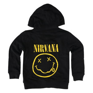 mikina s kapucňou Metal-Kids Nirvana Smiley Čierna