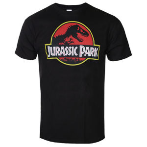 tričko filmové HYBRIS Jurassic Park Distressed Logo Čierna XXL