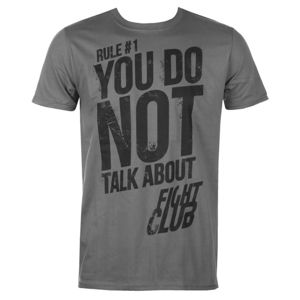 tričko filmové HYBRIS Fight Club Rule 1 Don´t Talk About Fight Club Čierna XXL