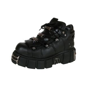 Topánky NEW ROCK - String Shoes (106-S1) Black - POŠKODENÉ - BH107 45
