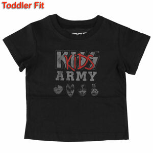 Tričko metal ROCK OFF Kiss Kids Army Čierna