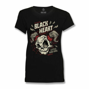 tričko dámske BLACK HEART - GHOST FACE - BLACK - 12495
