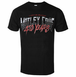 Tričko metal ROCK OFF Mötley Crüe 40 Years F&B Čierna