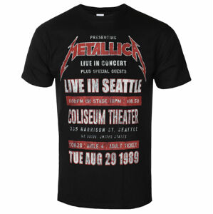 Tričko metal ROCK OFF Metallica Seattle '89 BL ECO Čierna