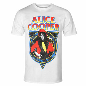 Tričko metal ROCK OFF Alice Cooper Snakeskin WHT Čierna