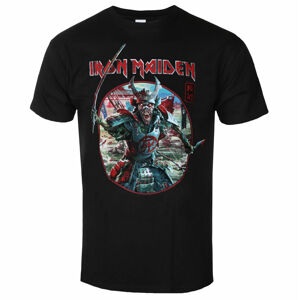 Tričko metal ROCK OFF Iron Maiden Eddie Warrior Circle BL Čierna