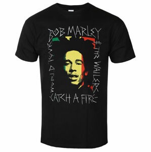 tričko pánske Bob Marley - Rasta Scratch - BLACK - ROCK OFF - BMATS27MB