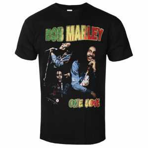 tričko pánske Bob Marley - One Love Homage - BLACK - ROCK OFF - BMATS29MB