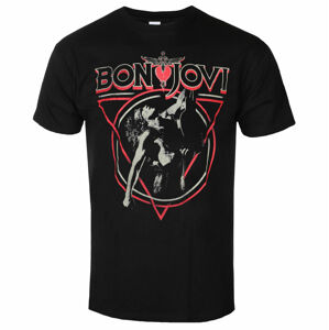Tričko metal ROCK OFF Bon Jovi Triangle Overlap Čierna