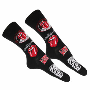 ponožky Rolling Stones - Logos - BLACK - ROCK OFF - RSSCK05MB