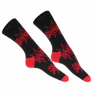 ponožky Slipknot - Logo & Nonagram - BLACK - ROCK OFF - SKSCK04MB