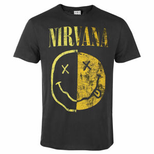 Tričko metal AMPLIFIED Nirvana SPLICED SMILEY Čierna