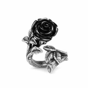 prsteň ALCHEMY GOTHIC - Wild Black Rose - R241
