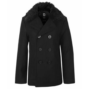 kabát pánský BRANDIT - Fur Collar Pea - 3148-black