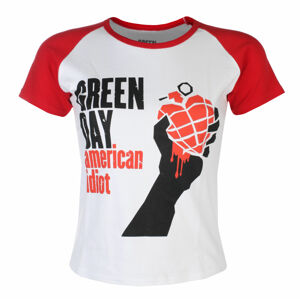 tričko dámske Green Day - American Idiot - RED/WHT - ROCK OFF - GDTRRAG01LWR