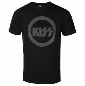 tričko pánske KISS - Buzzsaw Logo Hi-Build - BLACK - ROCK OFF - KISSTS46MB