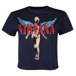 tričko dámske (top) Nirvana - Angelic - NAVY - ROCK OFF - NIRVCT02LN