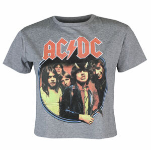 tričko dámske (top) AC/DC - Highway To Hell Circle - GREY - ROCK OFF - ACDCCT104LG