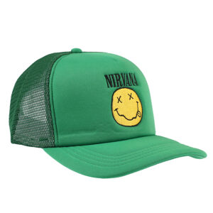 šiltovka Nirvana - Logo & Happy Face - ROCK OFF - NIRVMBCAP09GR