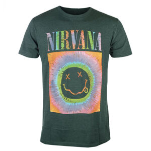 tričko pánske Nirvana - Happy Face Glow - ROCK OFF - NIRVTS61MGR