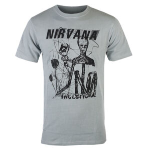 tričko pánske Nirvana - Incesticide Stacked Logo - ROCK OFF - NIRVTS59MGR