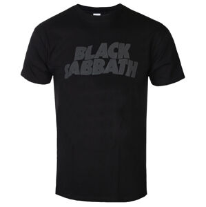 tričko pánske Black Sabbath - Wavy Logo Hi-Build - ROCK OFF - BSTS79MB