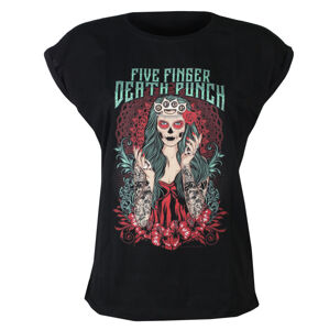 tričko dámske Five Finger Deathpunch - Lady Muerta - čierna - URBAN CLASSICS - MC780
