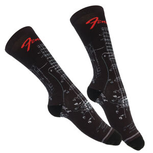 ponožky PERRI´S SOCKS - FENDER DYE SUBLIMATION CREW - BLACK - FGA306-001
